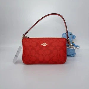 Bolso sin asas Coach C3308 Nolita 19 Signature Miami rojo dorado afortunado - Imagen 1 de 6