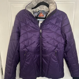 Columbia Puffer Jacket Womens Small Purple Omni Heat Kaleidaslope II Ski Winter - Picture 1 of 11