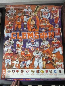 Poster Clemson National Champions  2016 with signs - Picture 1 of 7