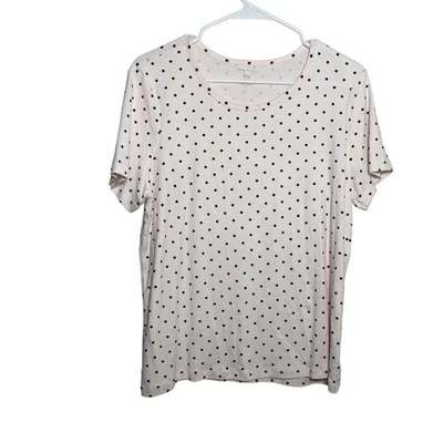 Camiseta Ciervo Blanca Para Mujer XL Manga Corta Lunares Camisa Prenda para el torso Informal Foto 1 de 4