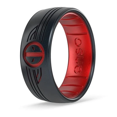 Anillos Enso Marvel Anillo de Silicona - Marvel's Deadpool Perla Negra/Rubí - Talla 12 Foto 1 de 4
