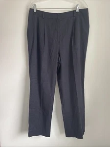 Talbots Black Linen Blend High Rise Made In Italy Fully Lined Pants Size 16 - Picture 1 of 5