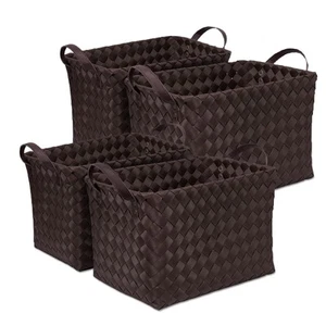 Handwoven Clothes Basket Laundry Hampers Large Wicker Storage Baskets for She... - Picture 1 of 5