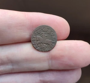 1665 Solidus Kupfermünze Jan II Kasimir Wasa König von Polen (1648-1668) 4b2 - Bild 1 von 4