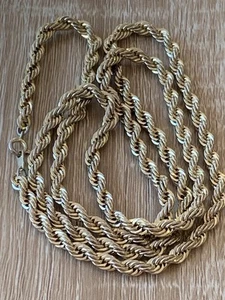 Vintage Fancy Gold Tone Twist Link Chain ~ 57 Cm - Picture 1 of 1