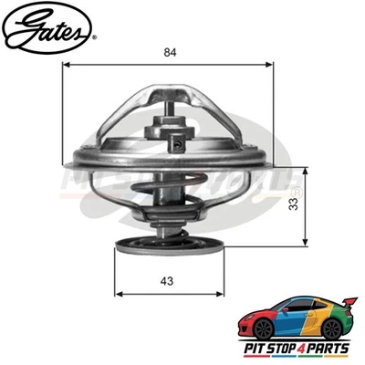 Gates TH06582G1 Coolant Thermostat Durable Build Automotive Part - Image 1 of 4