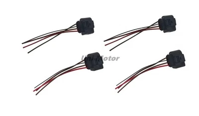 4×4B0973724 OEM Ignition Coil Plugs Wiring Connector For Audi A3 A4 VW Jetta 1.8 - Image 1 of 4