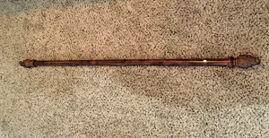 VTG Hollow Steel w/Faux Wood Finish Tapestry Rod - 1 1/8"D - up to approx 94"L - Picture 1 of 4