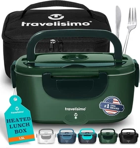 Electric Lunch Box for Adults, 80W Heated Lunch Box 1.5L Stainless Steel Elec... - Picture 1 of 6