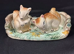 Vintage 3 Piece Squirrel Salt & Pepper Shaker Set - Picture 1 of 5