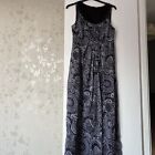 Lovely Lined Long B/W Dress From Tu Size 14