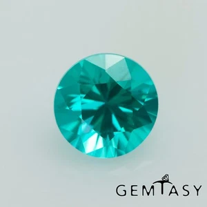 Piedra cortada - (YAG) Itrio Aluminio Granate Paraiba cultivado en laboratorio, redondo 6 mm 1,30 quilates - Imagen 1 de 3