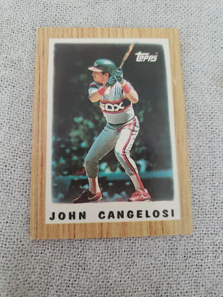 1987 Topps Major League Leaders Minis John Cangelosi Chicago White Sox Card # 49 - Image 1 of 4
