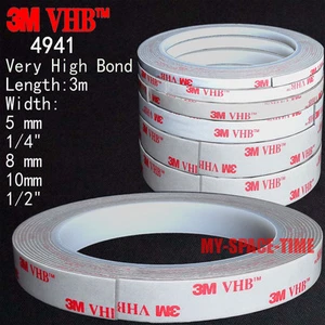 3M VHB #4941 Double-sided Acrylic Foam Adhesive Tape automotive 3 Meters Long  - Picture 1 of 7