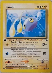 Lampi / Chinchou 1st Edition German Neo Revelation 42/64 Pokemon MP - Picture 1 of 6
