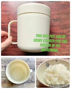 Ultra Speed Rice pot White For one person From JAPAN Microwave cook - Picture 1 of 6