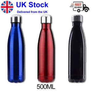 Double Wall Stainless Steel Water Thermos Vacuum Insulated Water Bottle - 500ml - Picture 1 of 7