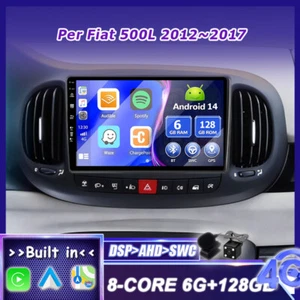6G+128GB Android 14 Autoradio Per Fiat 500L 2012~2017 Carplay Navi WIFI DAB+ DSP - Foto 1 di 17