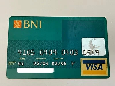 BNI Bank Negara Indonesia Visa Credit Card Expired in 2006 - Image 1 of 2
