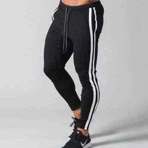 Pantalones Largos De Chándal Hip hop Para Hombres Moda Deportivo A Rayas Casual - Picture 1 of 28