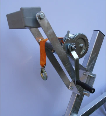 Windenstand mit Winde, Gurtwinde, Windenbock mit Bugpuffer für Bootstrailer - Bild 1 von 3
