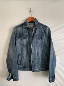 Gap Denim Jean Jacket 1969 Women XS Extra Small Cotton Preowned Dark Washed - Picture 1 of 14