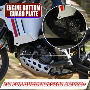 For 2022-23 Ducati Desert X Aluminum Engine Cover Splash Shield Tray Skid Plate - Picture 1 of 11