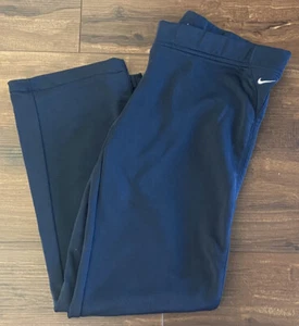 ✨NIKE Medium 8-10 Yoga Exercise Track Pants Black Polyester Bootcut - Picture 1 of 3