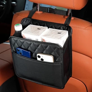 Car Seat Back Hanging Bag Car Document Holder Multi-Pocket Bottle Bag Storage - Picture 1 of 12