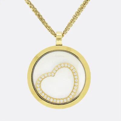 Collar de diamantes corazón flotante Chopard Happy Spirit - oro amarillo de 18 quilates Foto 1 de 4
