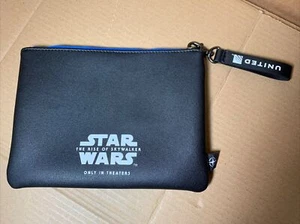 United Airlines promo STAR WARS The Rise of Skywalker Black Zipper Toiletry Bag - Picture 1 of 13