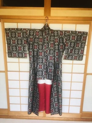 Kimono Japonés Hombre/Mujer Alta Calidad Pura Seda Vintage Ropa Tradicional_81 Foto 1 de 4