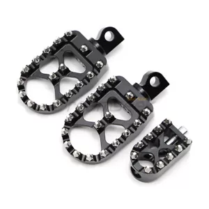 Wide Pedal Foot Pegs + Shifter Peg for Harley FLHR FLTR Softail Dyna Sportster - Picture 1 of 6