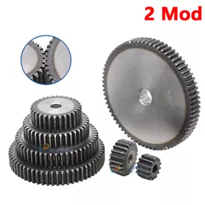 2 Mod 10T-127T Stirnrad 45# Stahlstärke 20mm Motorritzel Getriebe Gear - Bild 1 von 6