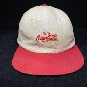 Rare Coca Cola Script Spell Out Canvas Snapback Hat Tan canvas Tome Venezuela - Picture 1 of 12