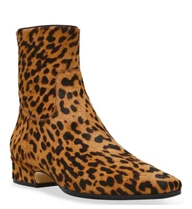 Steve Madden Dusty Leopard Print Haircalf Ankle Booties Women's Size 7.5 NEW - Picture 1 of 12