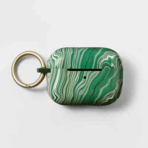 heyday Apple AirPods Pro Hardshell Case Cover with Clip - Jade Marble - Picture 1 of 4