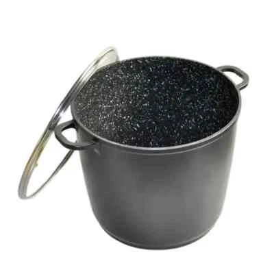 Pentola pentola casseruola coperchio in vetro ghisa induzione Ø28 cm Cheffinger - Immagine 1 di 4