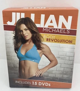 Jillian Michaels Body Revolution (DVD, 2012, 15-Disc, Box Set) Complete w/ Books - Picture 1 of 9