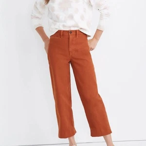 Madewell Gr. 27 Slim Emmett Wide-Leg Crop Hose in Warm Muskat High Rise - Bild 1 von 10