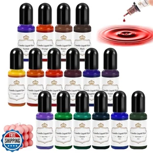 HTVRONT Candle Dye - 16 Vivid Colors Liquid Candle Wax Dye, High Concentrate  - Picture 1 of 5