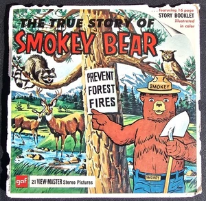 1969 True Story Smokey Bear View Master Packet B405 Complete 3 Reel Set w/ Book - Picture 1 of 9