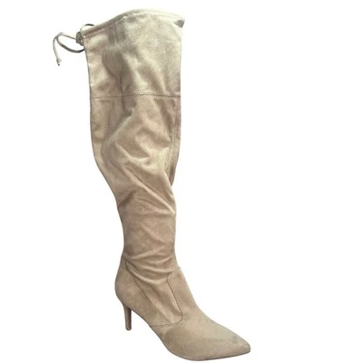 Botas por encima de la rodilla Bandolino Galyce talla 8M gamuza sintética marrón natural claro NUEVAS Foto 1 de 4