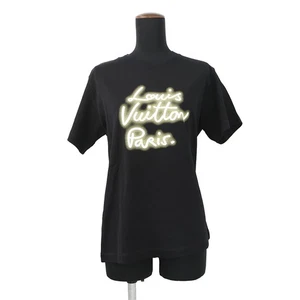 LOUIS VUITTON Glow Signature T-Shirt 2025 Model Size S Cotton100% Black 1AHIL8 - Picture 1 of 8