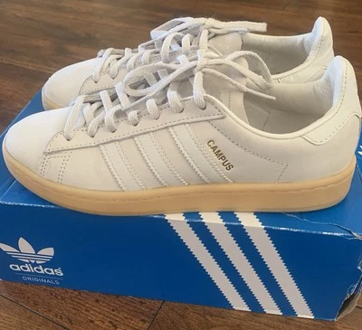 Adidas Campus Leather Off White Sneaker US 8, UK 6 1/2 - Image 1 of 4