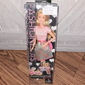 2014 Barbie Fashionistas #2 - Caucasian Model in Dream Floral Dress Blonde - Picture 1 of 12