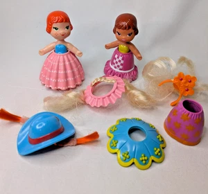 Vintage LIL ME Angie & Valerie Puppen Outfits Perücken Haare Hüte Schaper 1980er NM - Bild 1 von 8