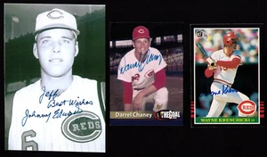 Cincinnati Reds Autograph Signed Collection (3) Darrel Chaney Edwards Krenchicki - Picture 1 of 2