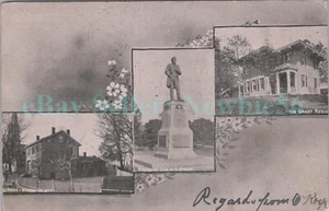 Galena IL - CASAS Y ESTATUA DE SUBVENCIÓN GENERAL ULYSSES S - Postal Historia de la Guerra Civil - Imagen 1 de 2