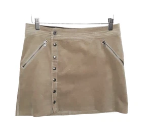 Kuhl Mountain Culture Streamline Corduroy Snap Front Mini Skirt Beige Sz 6 NWOT - Picture 1 of 9